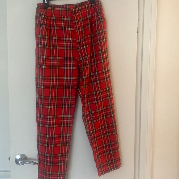 High Waisted Plaid Pants - Picture 1 of 2